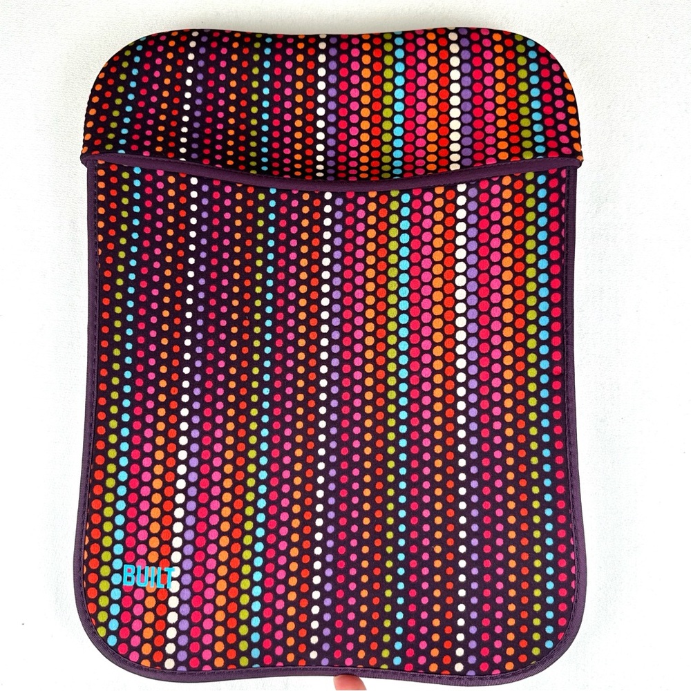 Built NY Hoodie Laptop Case Multi-Colored Polka Dots Travel Office School